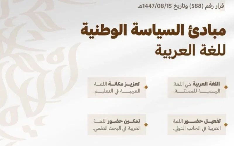 بلاغ رسمي: العربية لغة موحدة في مؤسسات السعودية